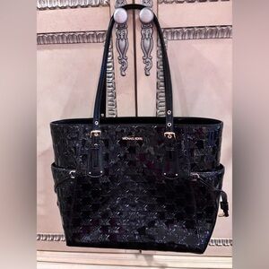 Michael Kors Black Monogram Tote